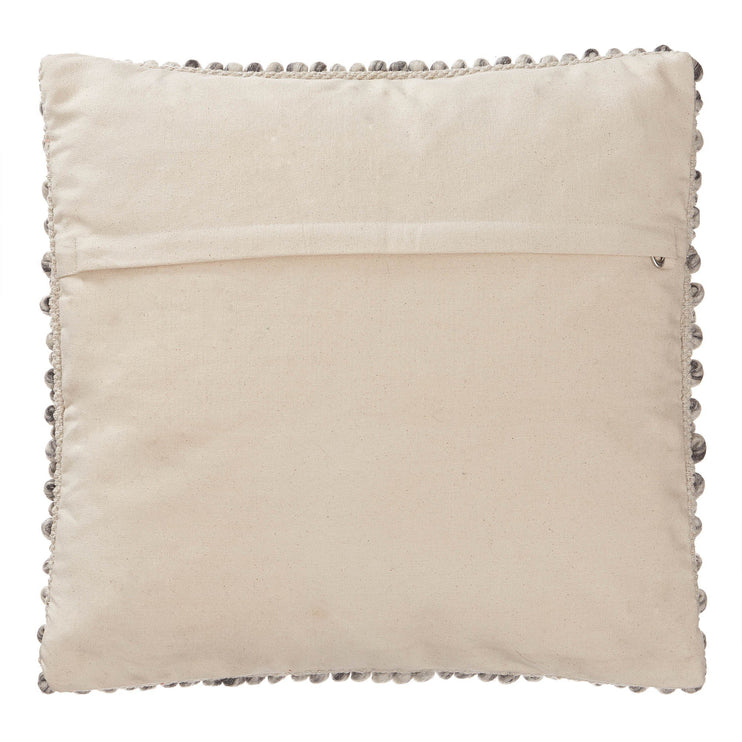 Kissenhülle Ravi, Eierschale & Grau, 70% Schurwolle & 30% Viskose & 100% Baumwolle | Hochwertige Wohnaccessoires