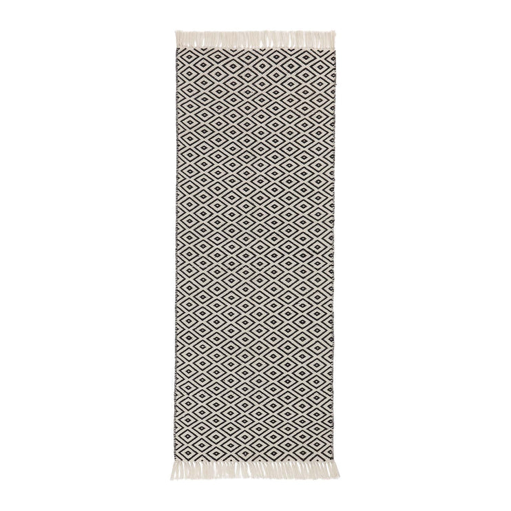 Barota runner, black & white, 100% pet |High quality homewares