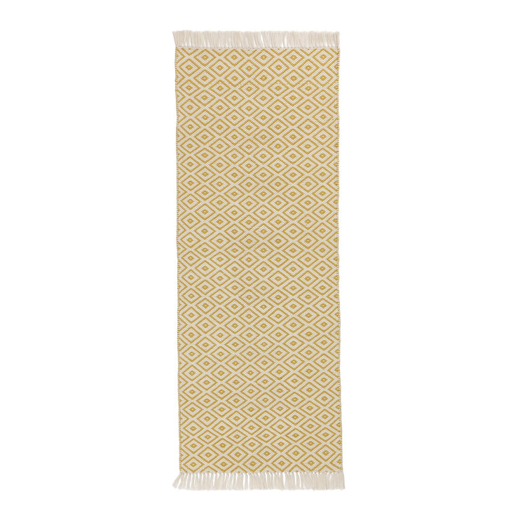 Barota runner, bright mustard & white, 100% pet |High quality homewares
