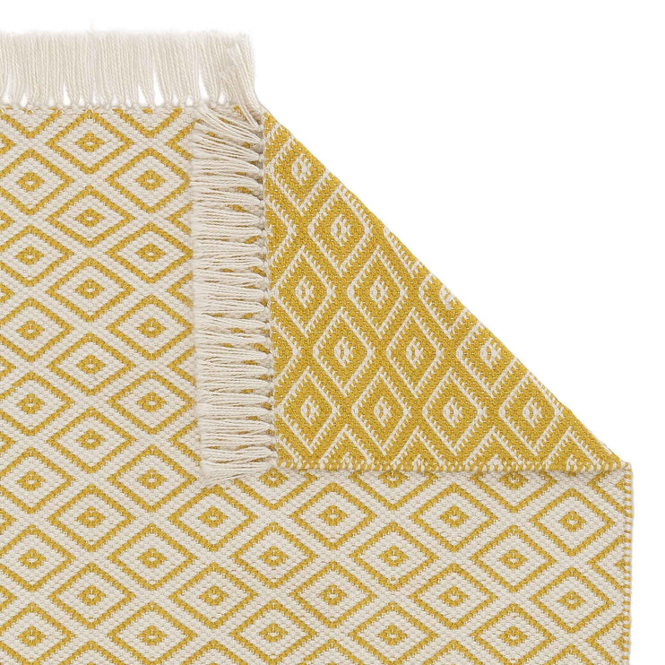 Barota runner, bright mustard & white, 100% pet