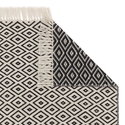 Barota Outdoor Rug black & white, 100% pet