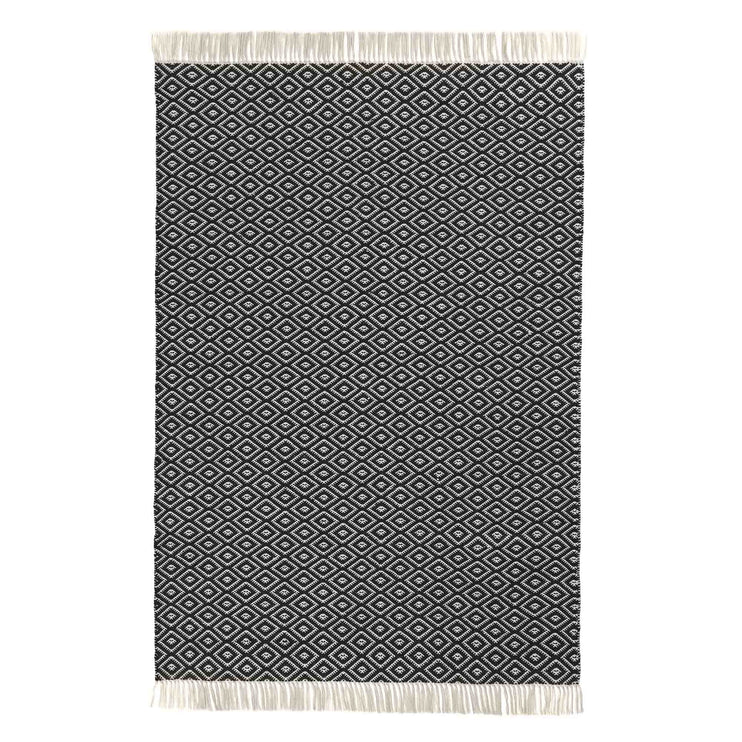Barota Outdoor Rug black & white, 100% pet | High quality homewares