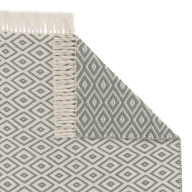 Barota rug, green grey & white, 100% pet