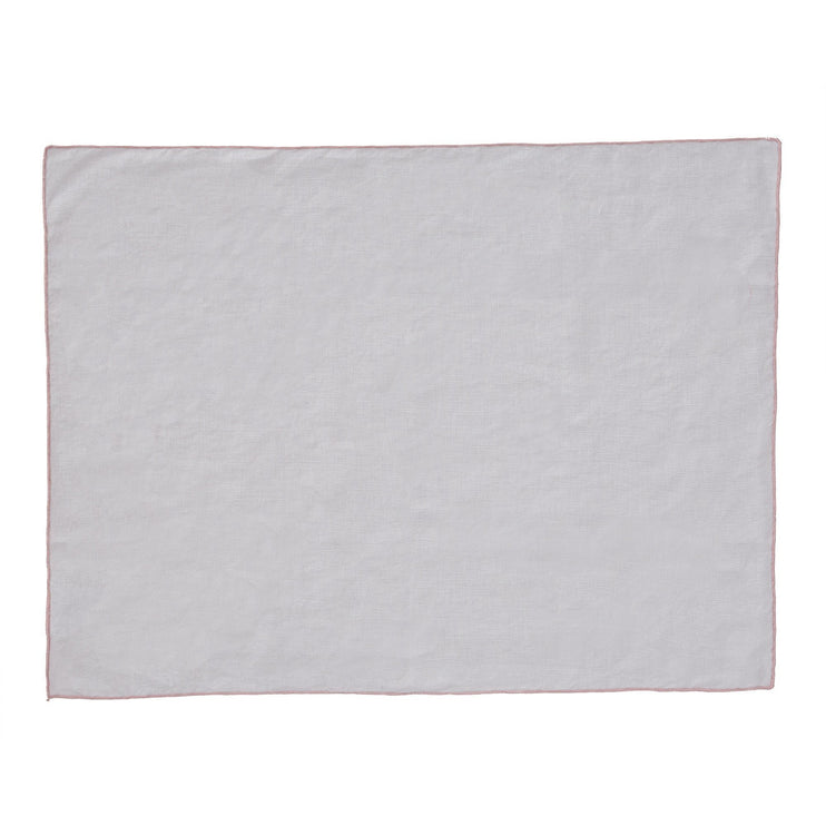 Tischdecke Alvalade, Hellgrau & Zartrosa, 100% Leinen | Hochwertige Wohnaccessoires