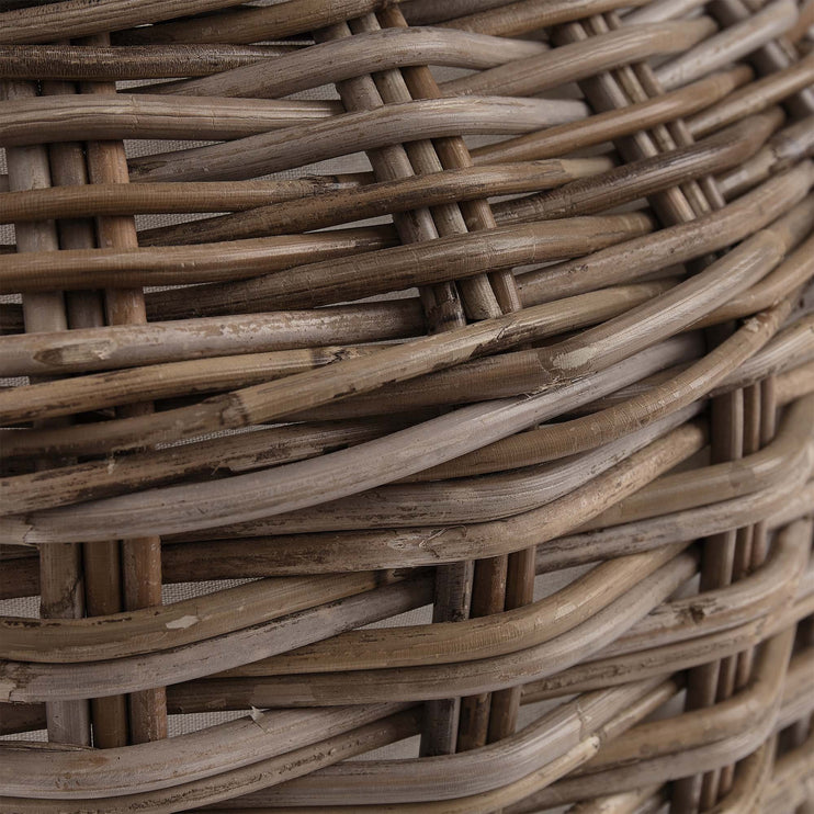 Wäschekorb Java, Graubraun, 100% Rattan | Hochwertige Wohnaccessoires