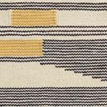 Teppich Kovalam, Schwarz & Leuchtendes Senfgelb & Naturweiß, 90% Wolle & 10% Baumwolle | URBANARA Wollteppiche