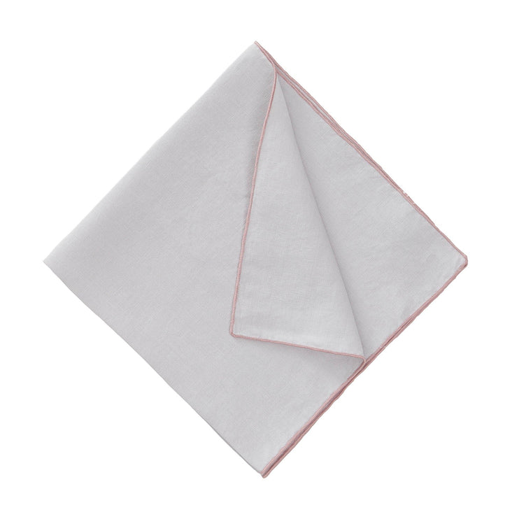 Alvalade table runner in light grey & powder pink, 100% linen |Find the perfect table runners