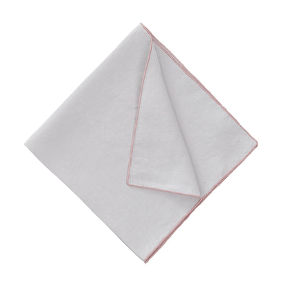 Serviette Alvalade, Hellgrau & Zartrosa, 100% Leinen