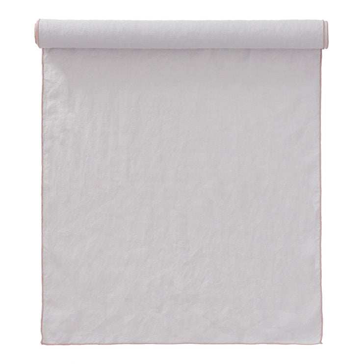 Serviette Alvalade in Hellgrau & Zartrosa aus 100% Leinen | Entdecken Sie unsere schönsten Wohnaccessoires