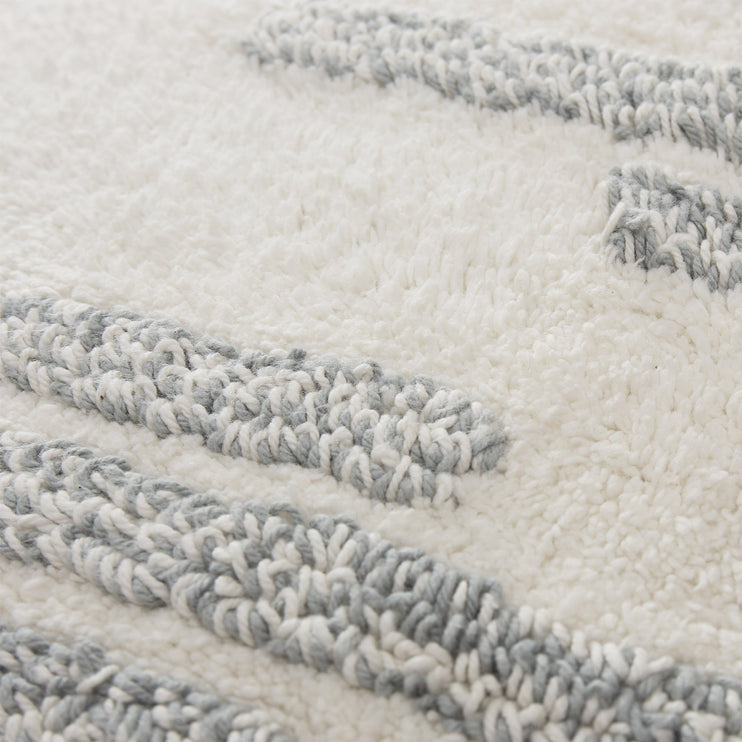 Usari cushion cover, natural white & light green grey, 100% cotton |High quality homewares