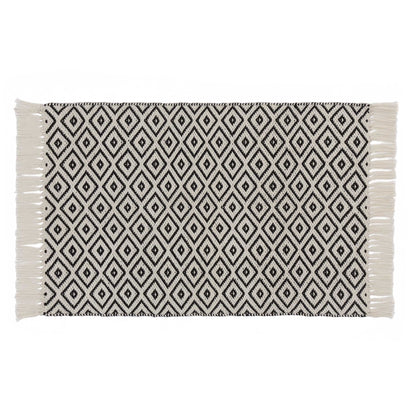 Fussmatte Barota, Schwarz & Weiß, 100% PET