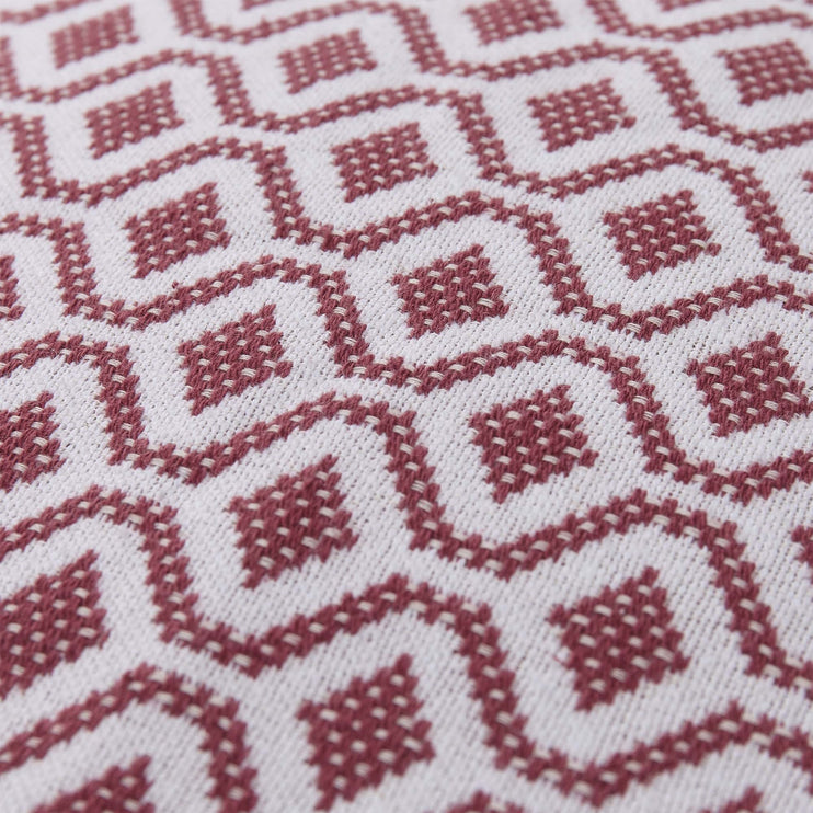 Viana cushion cover, raspberry rose & white, 100% cotton | URBANARA cushion covers