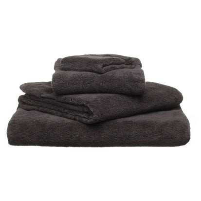 Alvito hand towel, charcoal, 100% zero twist cotton