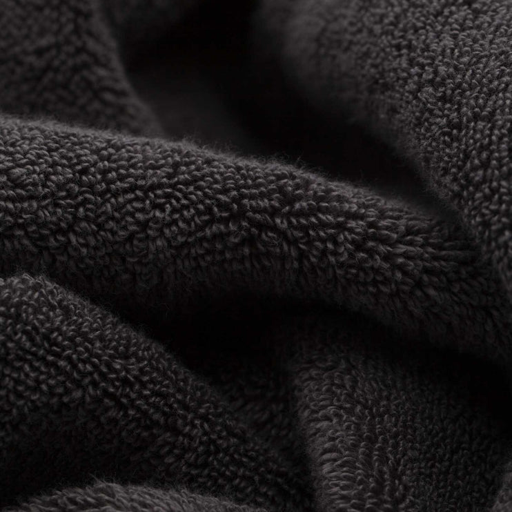 Alvito hand towel, charcoal, 100% zero twist cotton | URBANARA cotton towels
