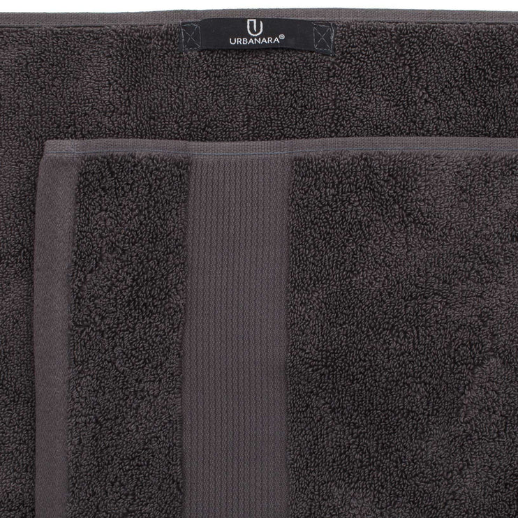 Alvito hand towel, charcoal, 100% zero twist cotton |High quality homewares