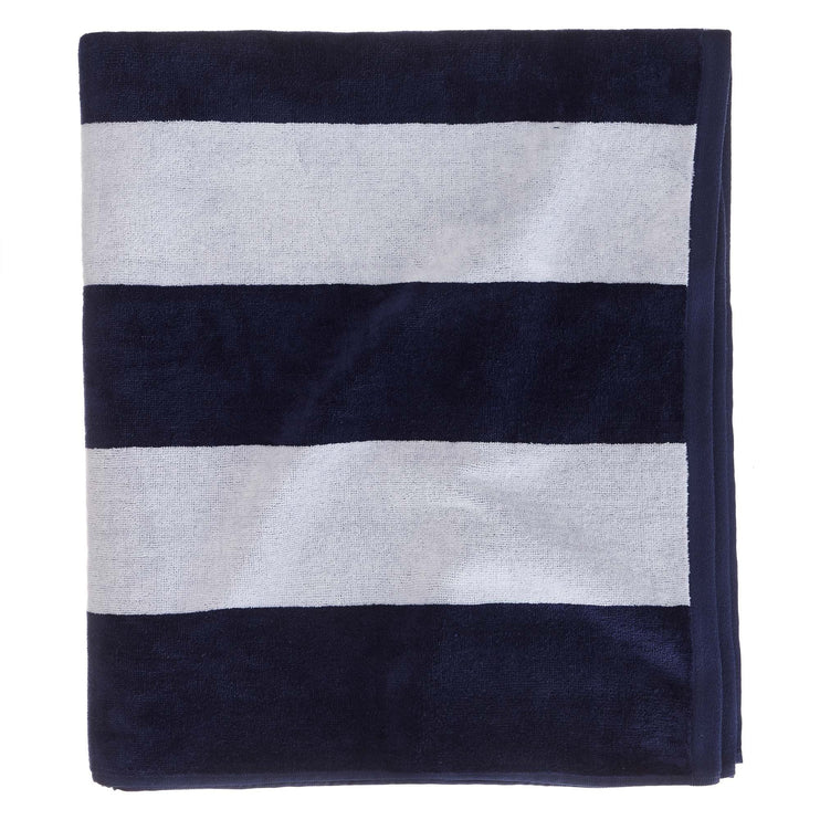 Serena beach towel, blue & white, 100% cotton | URBANARA beach towels