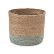 Korb Dasai Natur & Graugrün, 100% Jute
