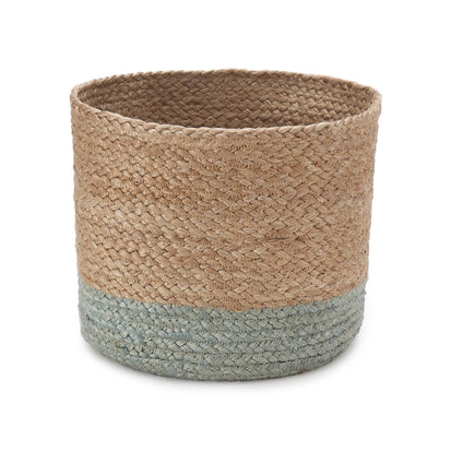 Korb Dasai Natur & Graugrün, 100% Jute
