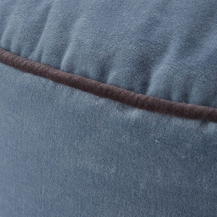 Deomali Pouf blue grey & dark grey, 100% cotton | High quality homewares