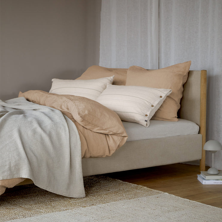 Tagesdecke Souto, Natur, 60% Baumwolle & 40% Leinen | URBANARA Leinen-Tagesdecken