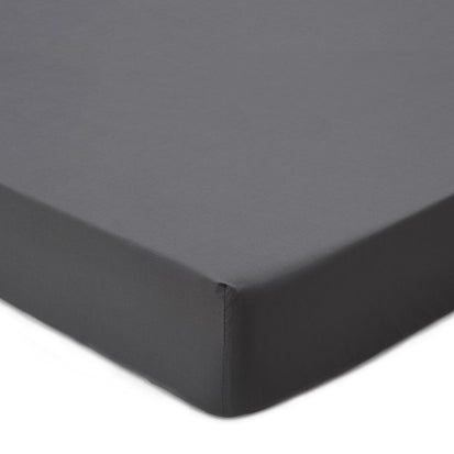 Spannbettlaken Perpignan Grau, 100% gekämmte Baumwolle