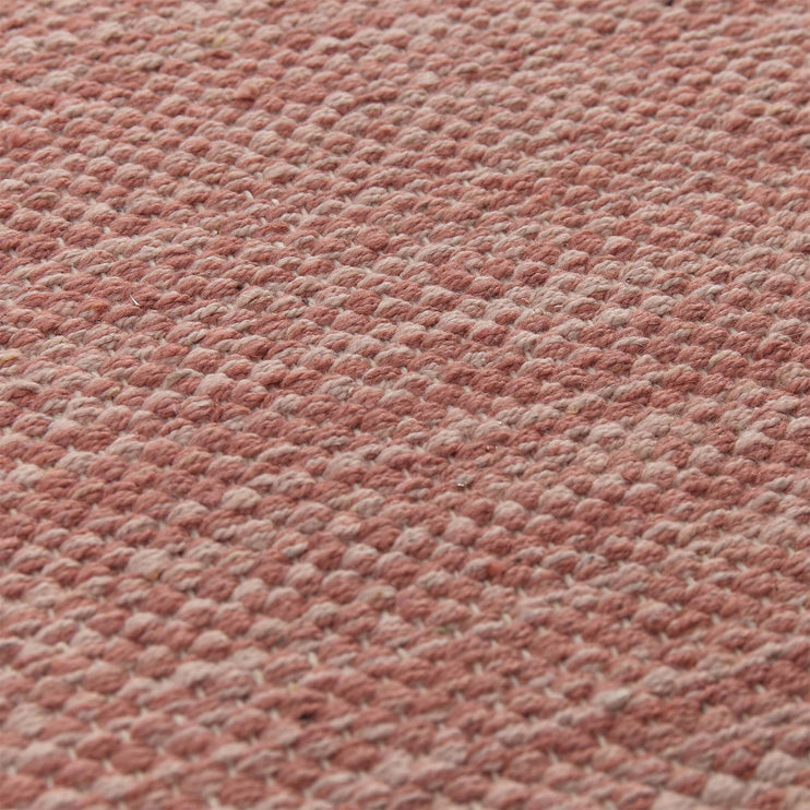 Akora rug, dusty pink melange, 100% cotton | URBANARA cotton rugs