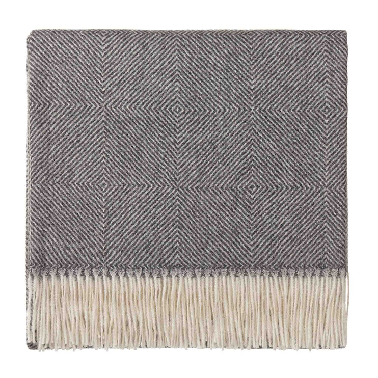 Alanga Alpaca Blanket grey melange & off-white, 100% baby alpaca wool | High quality homewares