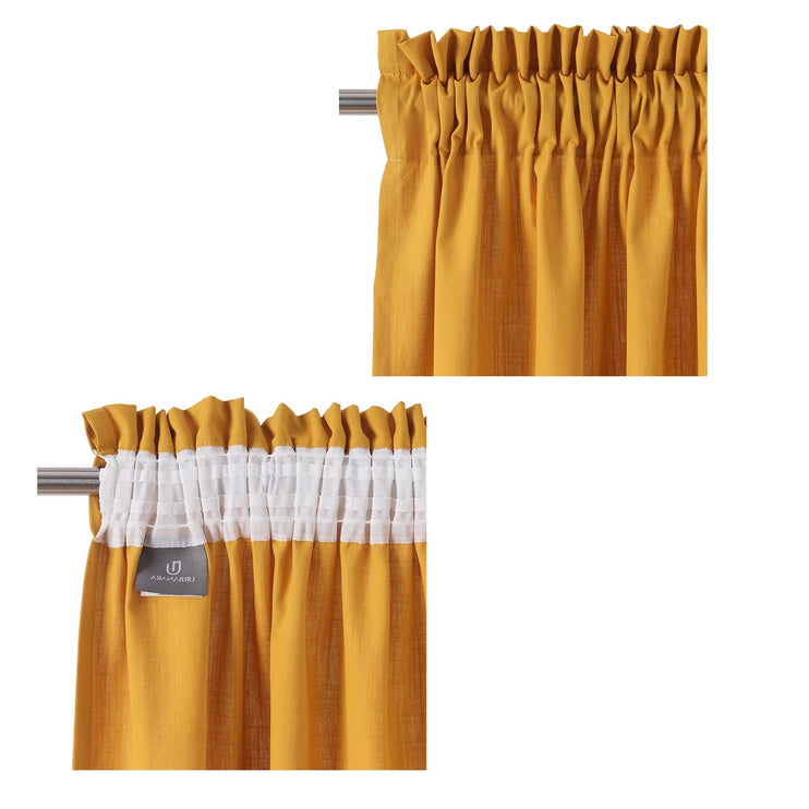 Vorhang Alegre Senfgelb, 100% Baumwolle | URBANARA Vorhänge & Gardinen