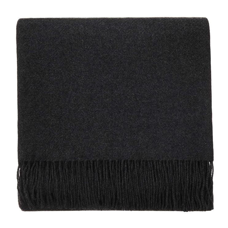 Almora blanket, charcoal, 50% cashmere wool & 50% wool