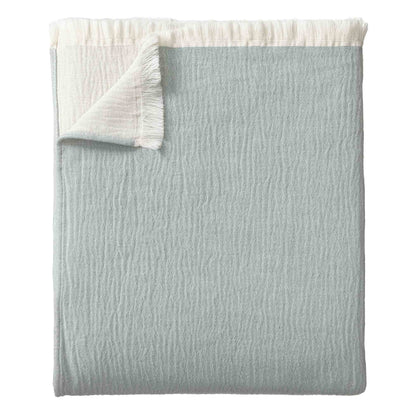 Anaba Bedspread green grey & natural white, 100% cotton