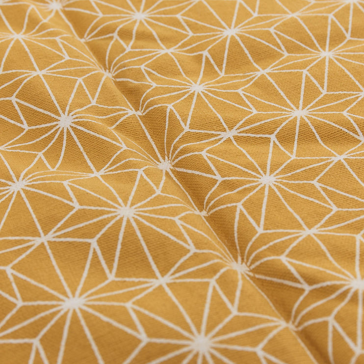 Ankisa Picnic Blanket mustard & natural white & green grey, 100% cotton & 100% polyester | High quality homewares