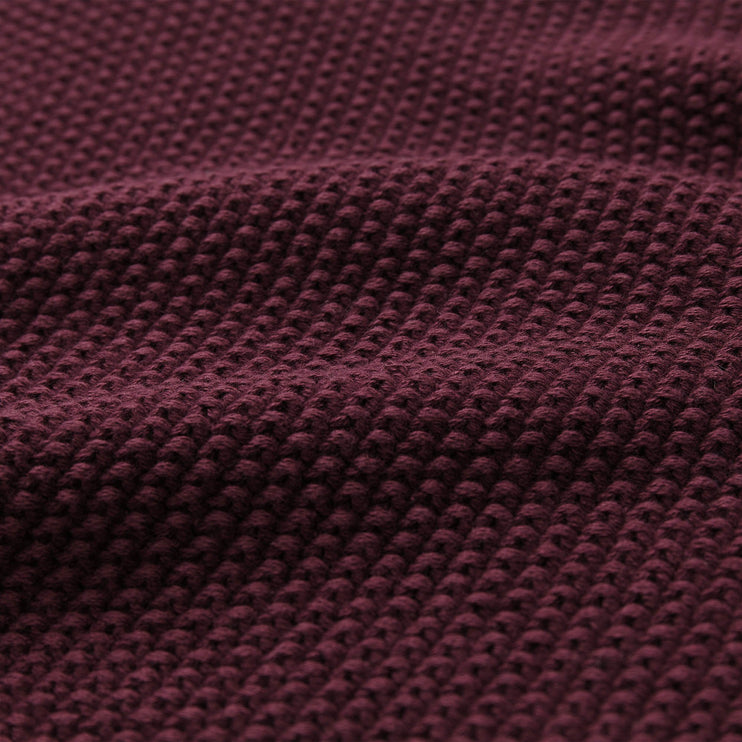 Antua Cotton Blanket bordeaux red, 100% cotton | URBANARA cotton blankets