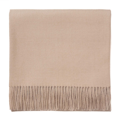 Arica Alpaca Blanket beige, 100% baby alpaca wool