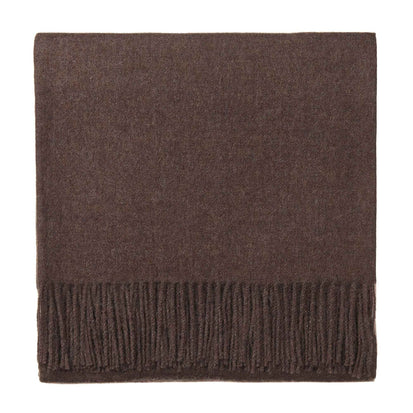 Arica blanket, brown melange, 100% baby alpaca wool