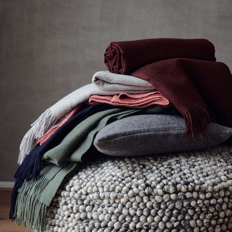 Alanga Alpaca Blanket in grey melange & off-white | Home & Living inspiration | URBANARA