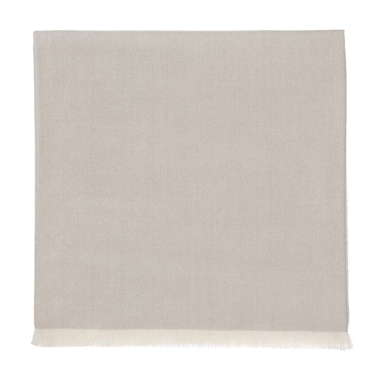 Asare Alpaca Blanket light grey & off-white, 100% royal baby alpaca wool