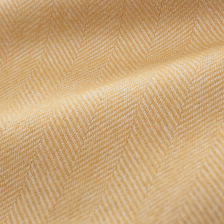 Asare Alpaca Blanket mustard & off-white, 100% royal baby alpaca wool | High quality homewares