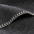 Aspan Blanket charcoal melange & off-white, 60% merino wool & 40% lambswool | URBANARA wool blankets