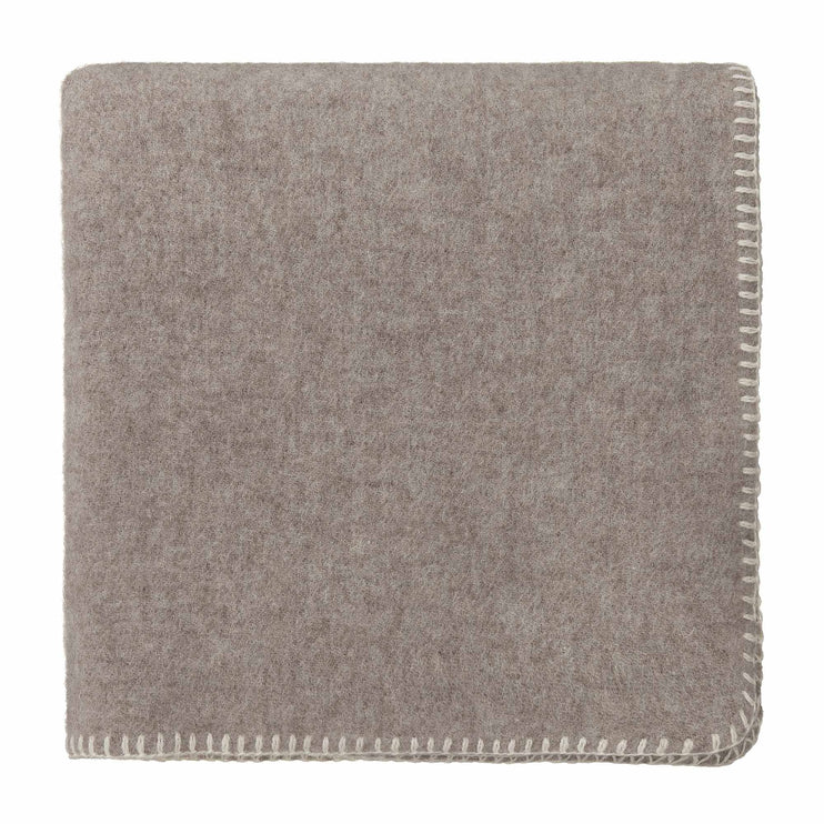 Aspan Blanket beige & off-white, 60% merino wool & 40% lambswool