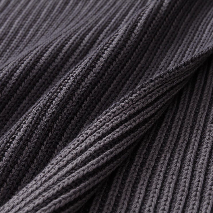 Azoia blanket in dark grey & grey, 100% organic cotton |Find the perfect cotton blankets