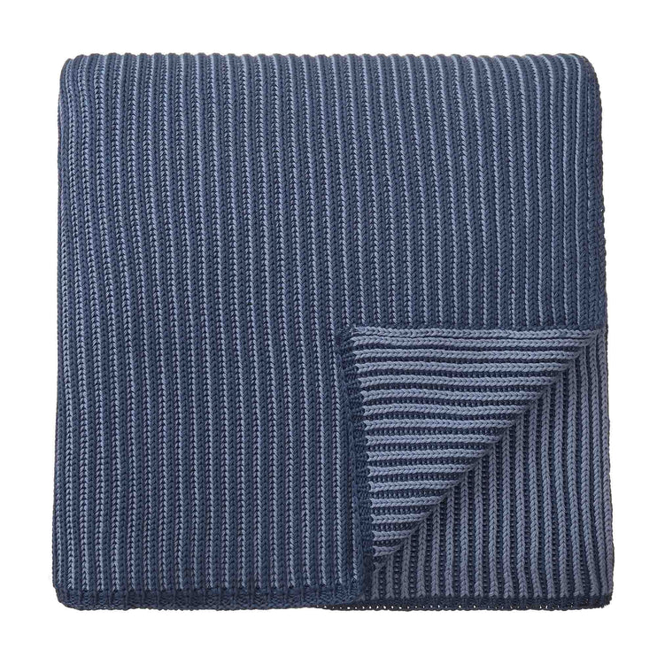 Azoia Blanket grey blue & light grey blue, 100% organic cotton