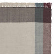 Bapeu rug, light grey & teal & bordeaux red, 100% cotton