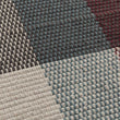 Bapeu rug in light grey & teal & bordeaux red, 100% cotton |Find the perfect cotton rugs