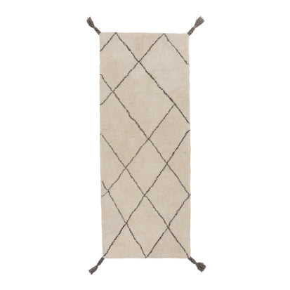 Beni Runner in natural white & charcoal melange | Home & Living inspiration | URBANARA