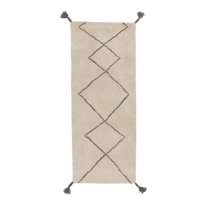 Beni Runner in natural white & charcoal melange | Home & Living inspiration | URBANARA