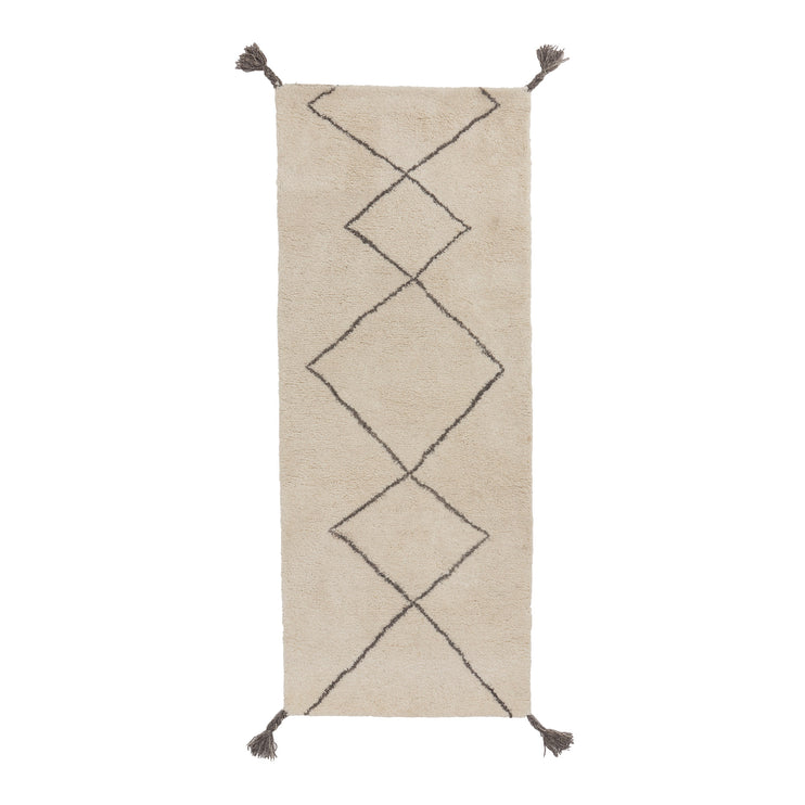 Beni Runner in natural white & charcoal melange | Home & Living inspiration | URBANARA