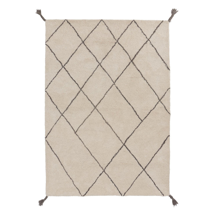 Beni Rug in natural white & charcoal melange | Home & Living inspiration | URBANARA