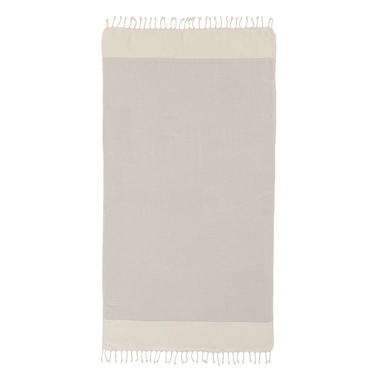 Bolu Hammam Towel in light grey & natural white | Home & Living inspiration | URBANARA