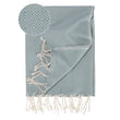 Cesme Hammam Towel green grey & white, 100% cotton