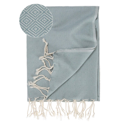 Cesme Hammam Towel green grey & white, 100% cotton